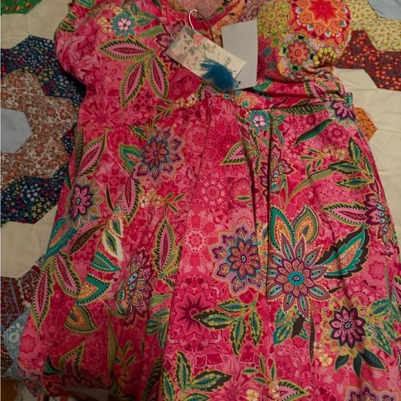 Johnny Was Vibrant Floral bathingsuit - Picture 2 of 8